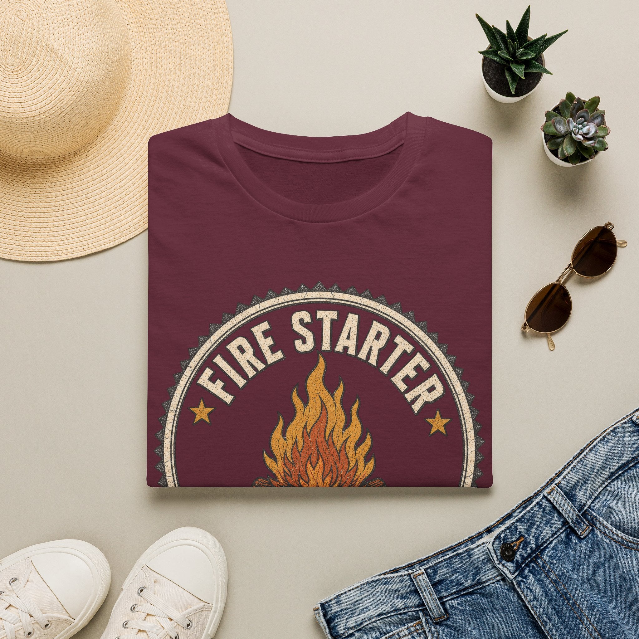 Fire Starter / Light It Up - Camping Graphic T-Shirt
