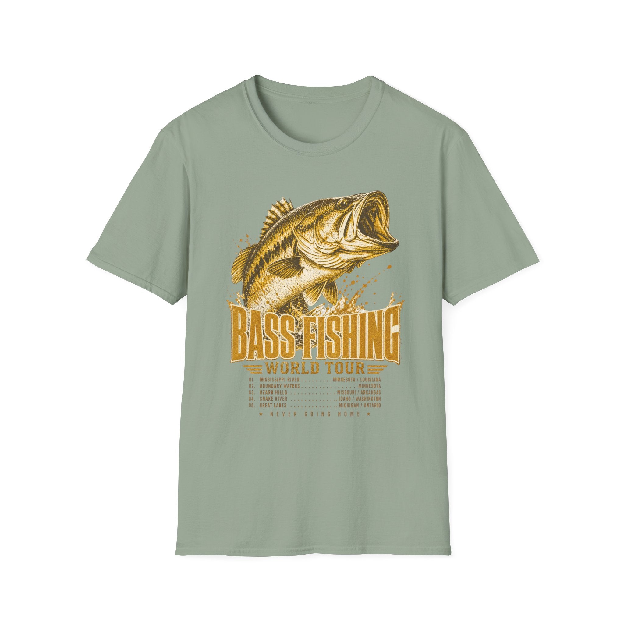 Bass Fishing World Tour - Fishing Graphic T-Shirt