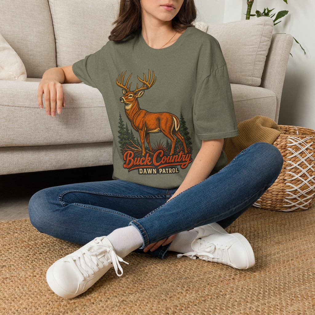 Buck Country / Dawn Patrol - Camping Graphic T-Shirt