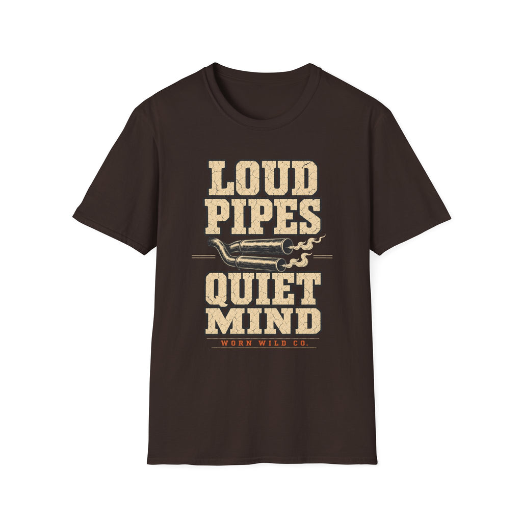 Loud Pipes Quiet Mind - Motorcycles Graphic T-Shirt