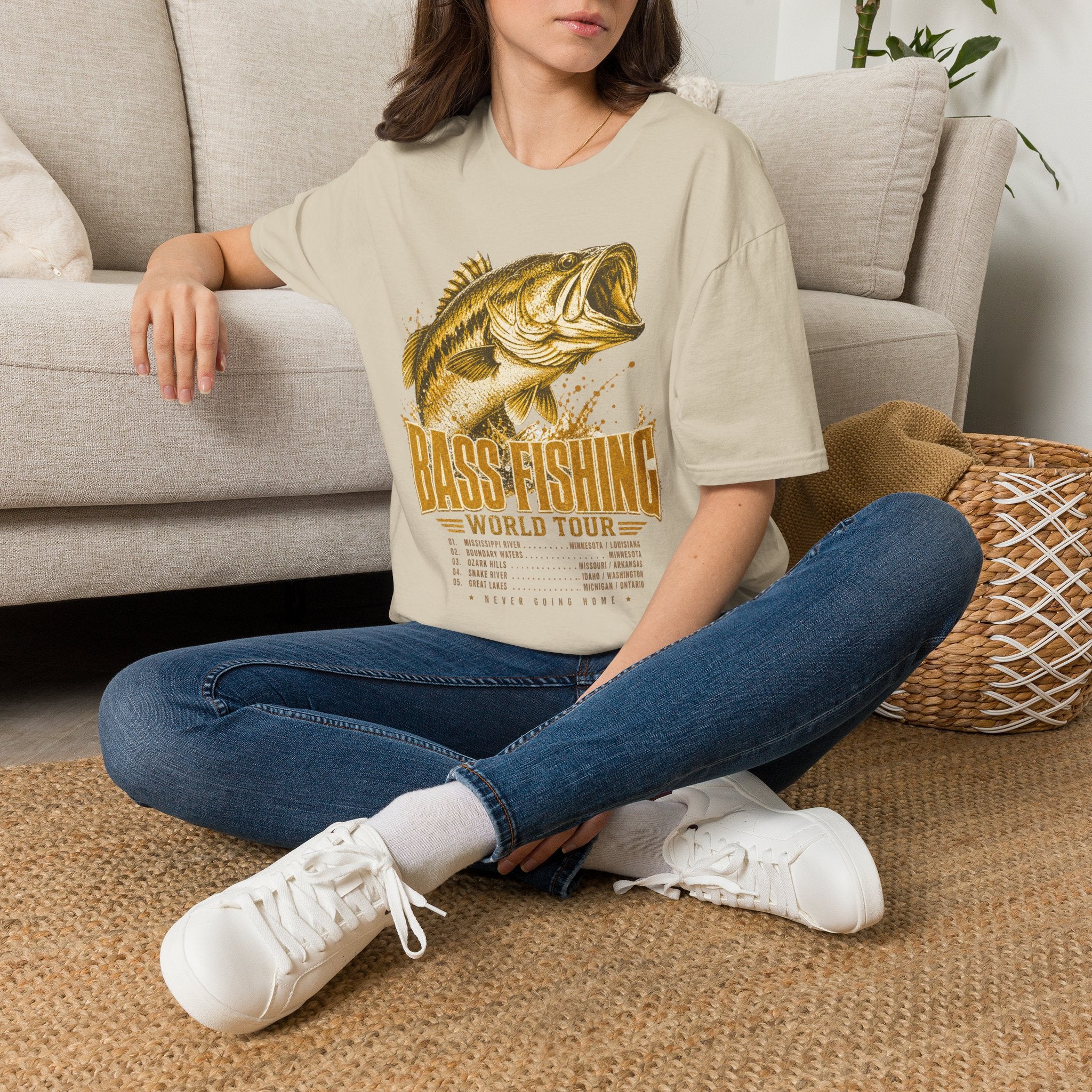 Bass Fishing World Tour - Fishing Graphic T-Shirt