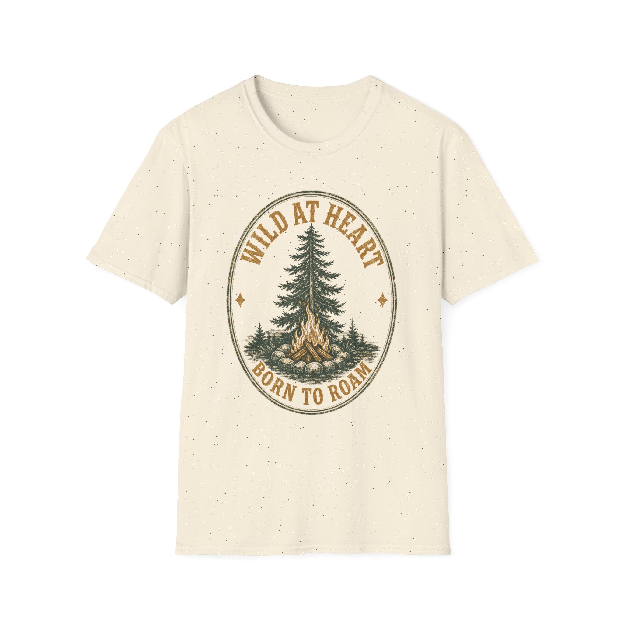 Wild at Heart Born to Roam - Camping Graphic T-Shirt