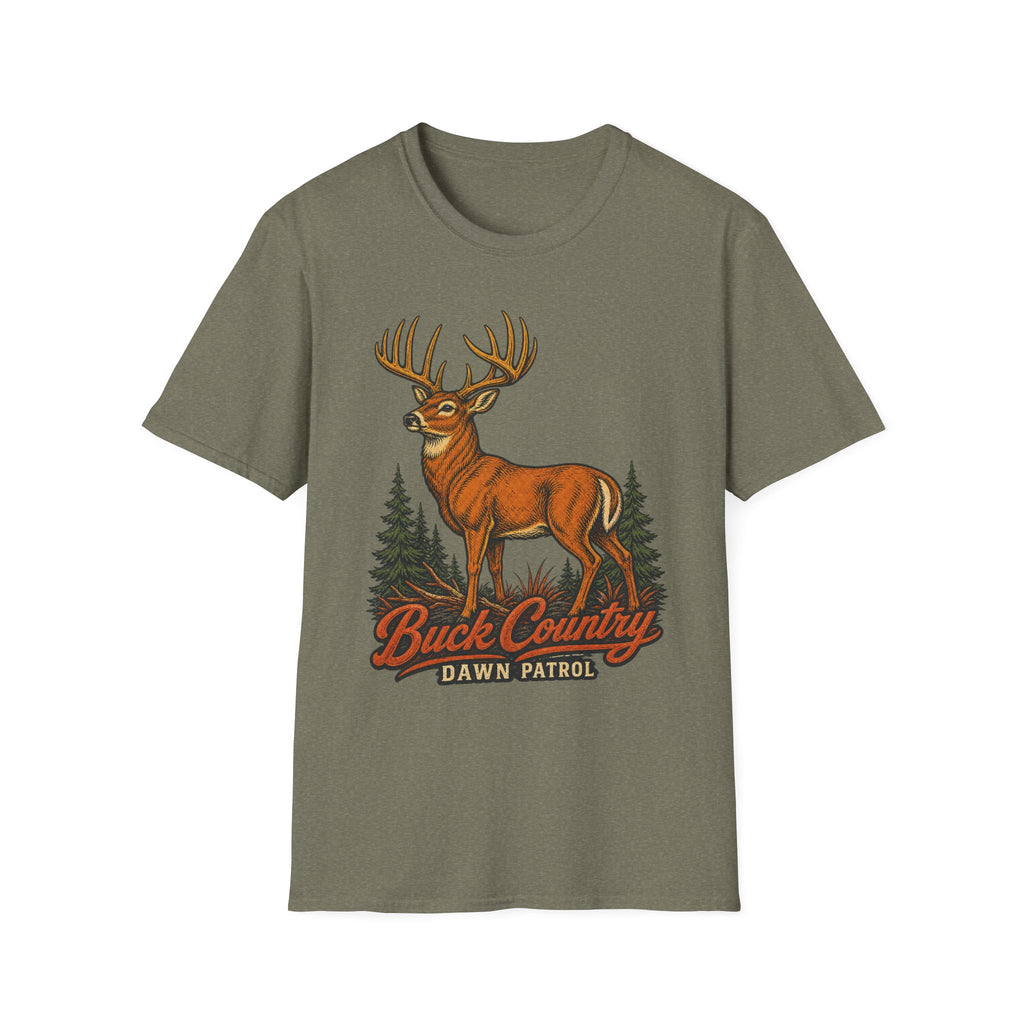 Buck Country / Dawn Patrol - Camping Graphic T-Shirt