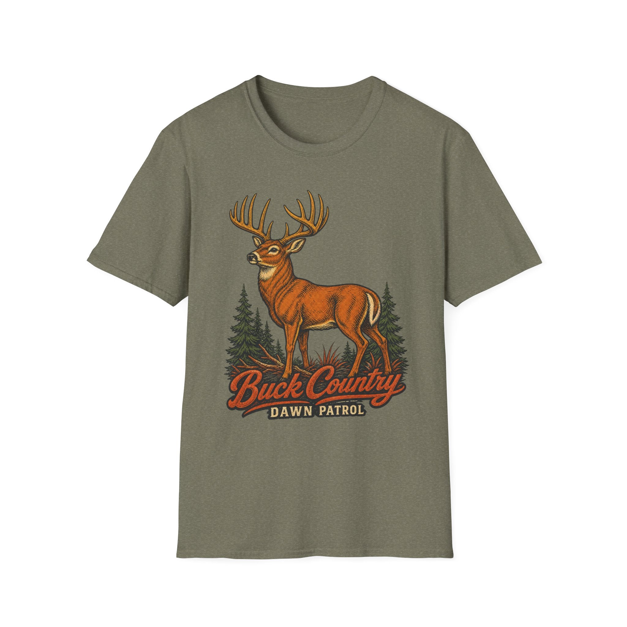 Buck Country / Dawn Patrol - Camping Graphic T-Shirt