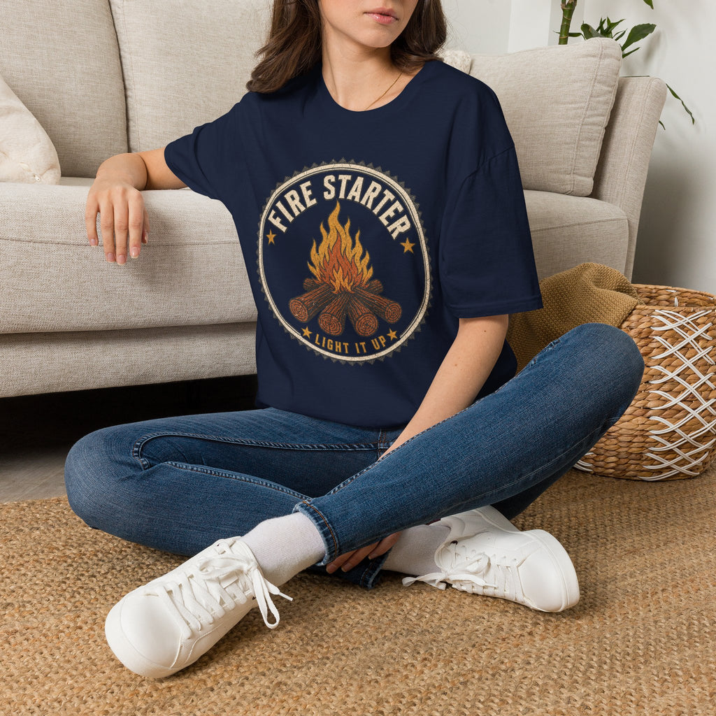 Fire Starter / Light It Up - Camping Graphic T-Shirt