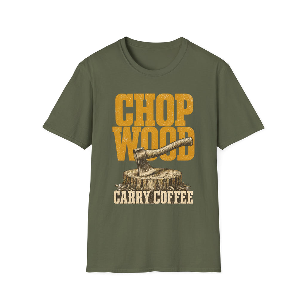 Chop Wood / Carry Coffee - Camping Graphic T-Shirt