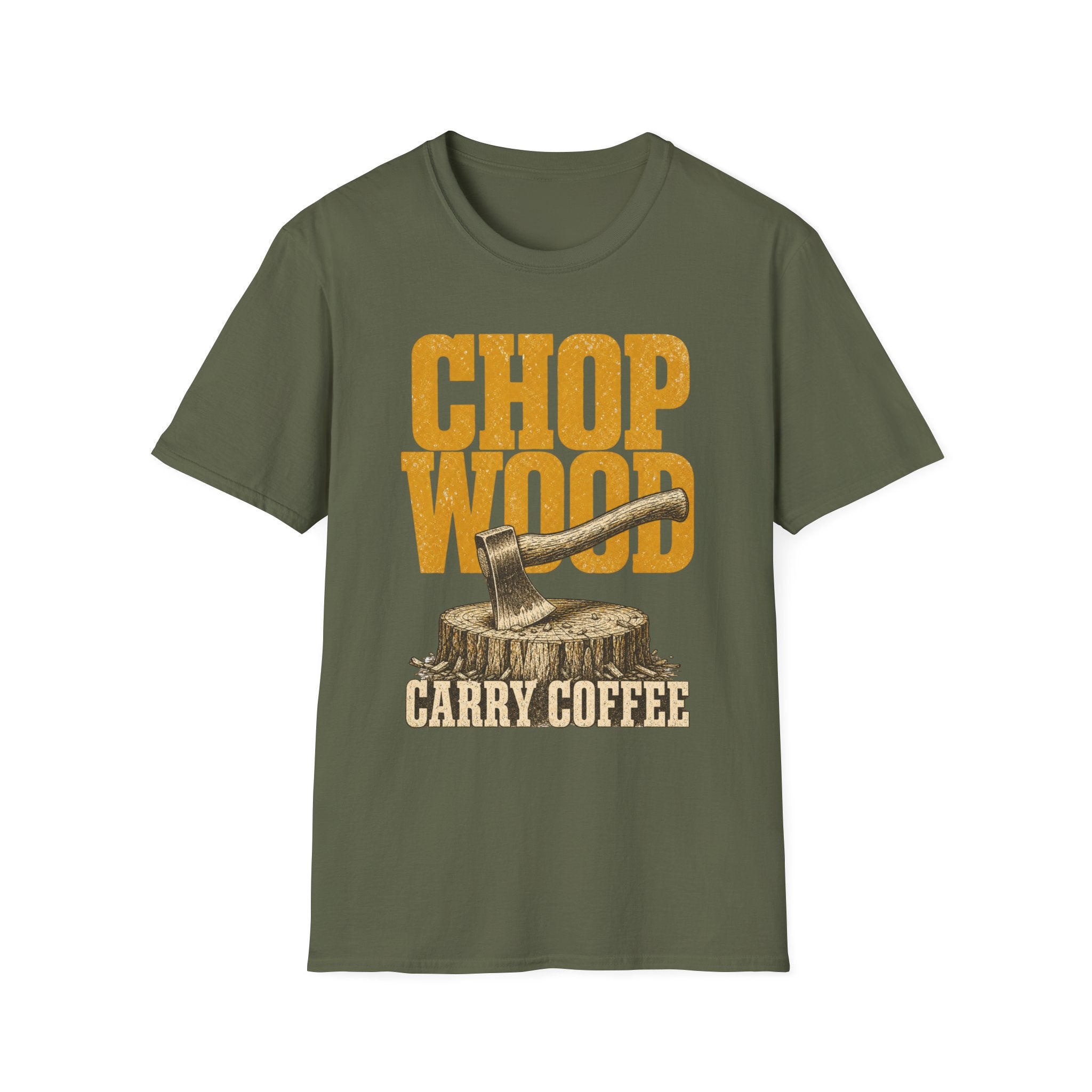 Chop Wood / Carry Coffee - Camping Graphic T-Shirt