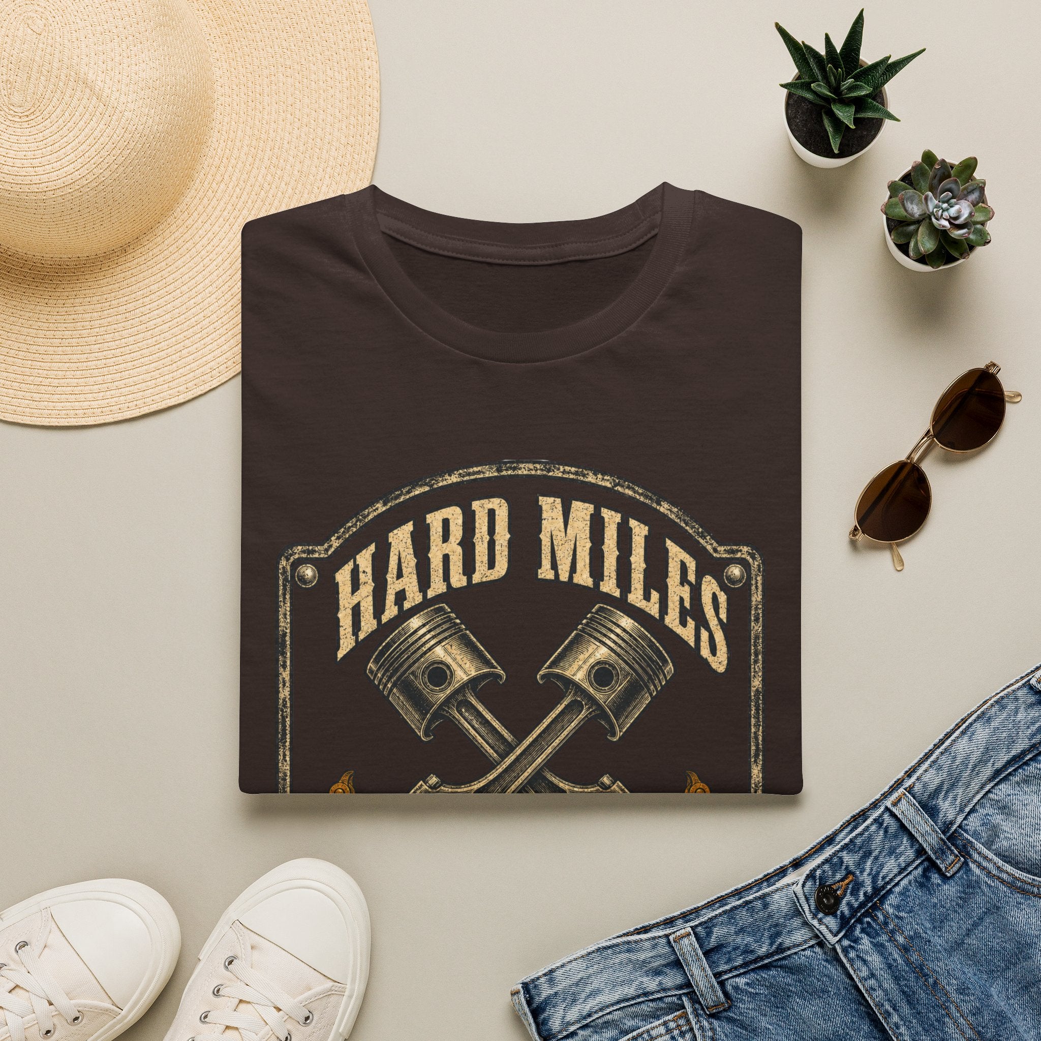 Hard Miles Garage - Motorcycles Graphic T-Shirt