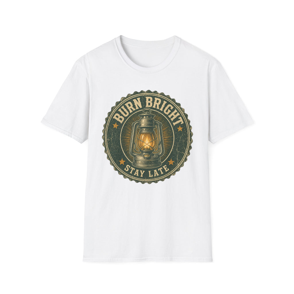 Burn Bright / Stay Late - Camping Graphic T-Shirt