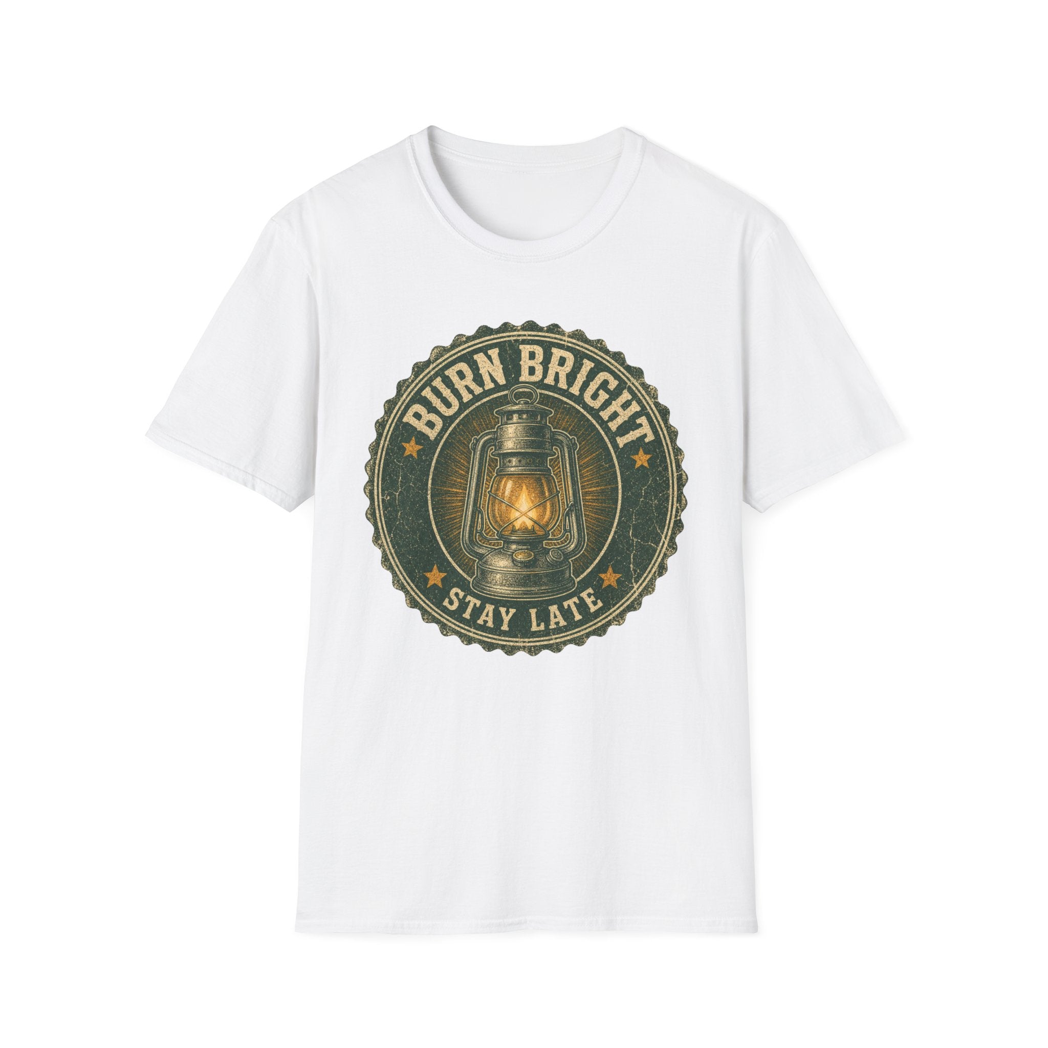 Burn Bright / Stay Late - Camping Graphic T-Shirt