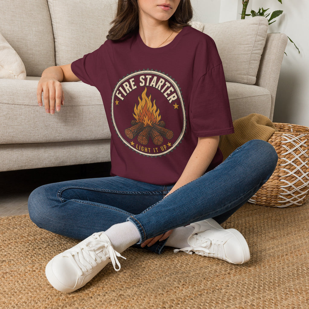 Fire Starter / Light It Up - Camping Graphic T-Shirt