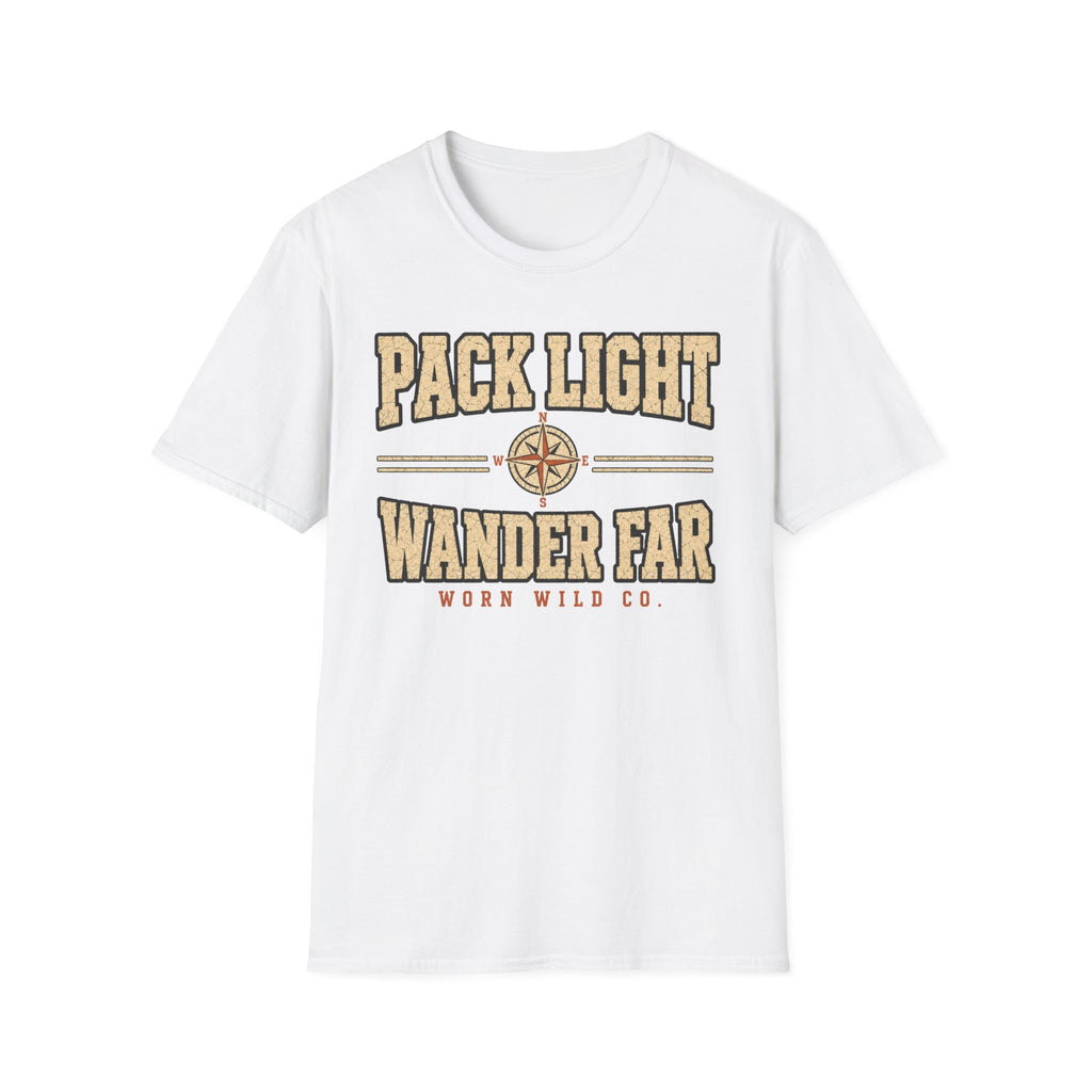 Pack Light Wander Far - Hiking Graphic T-Shirt