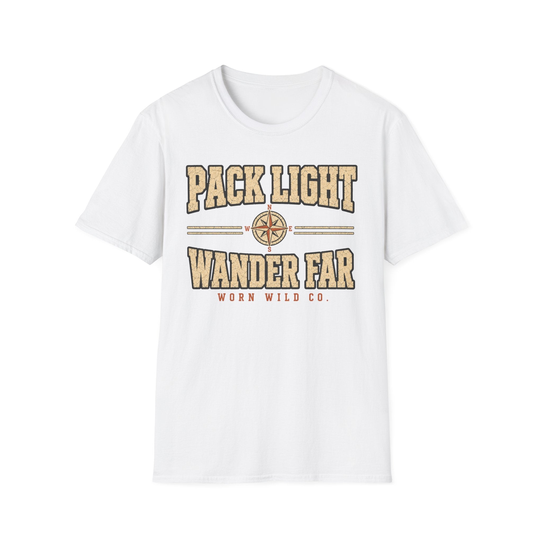 Pack Light Wander Far - Hiking Graphic T-Shirt