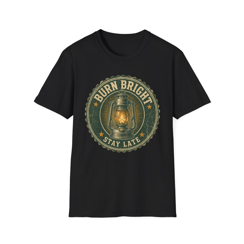 Burn Bright / Stay Late - Camping Graphic T-Shirt