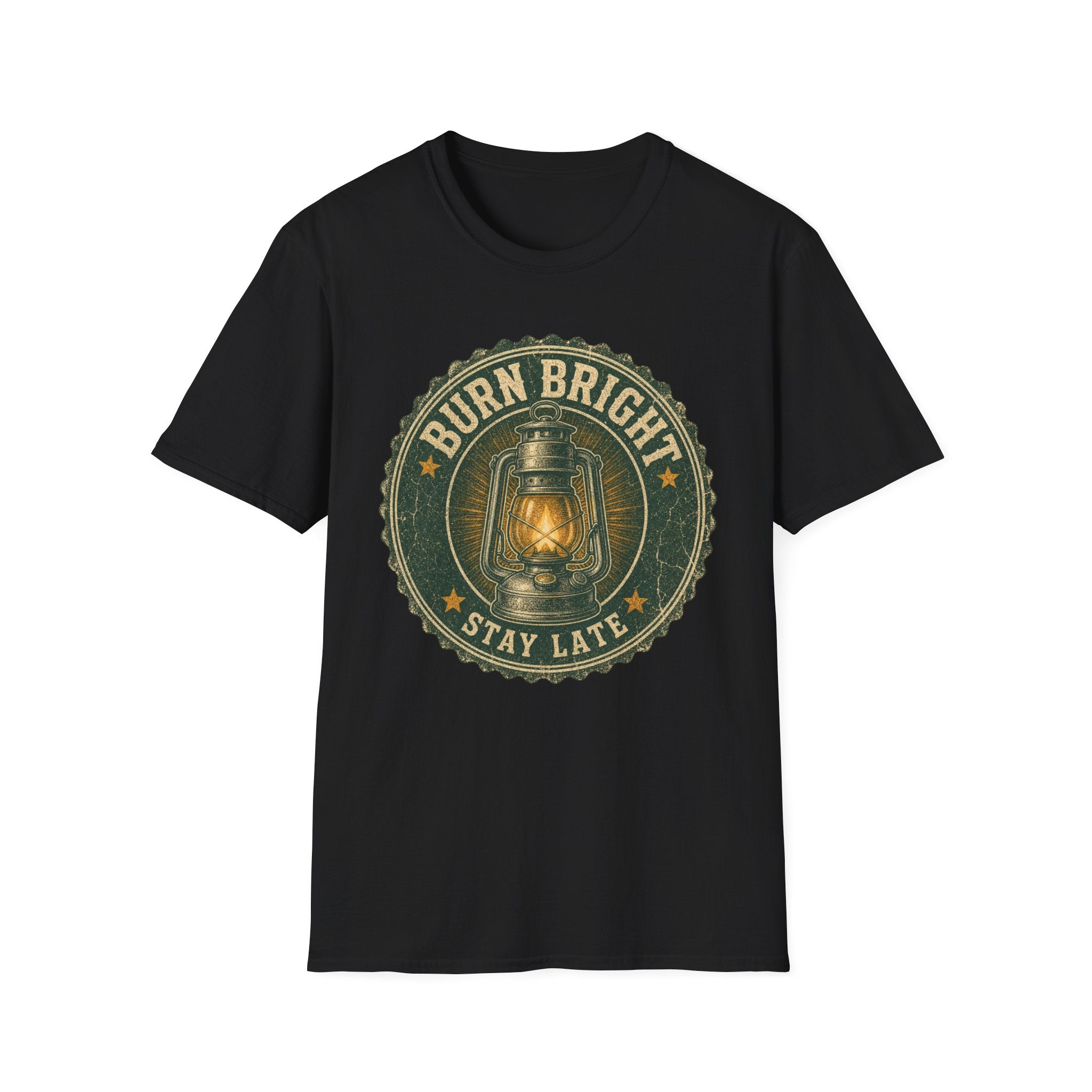 Burn Bright / Stay Late - Camping Graphic T-Shirt