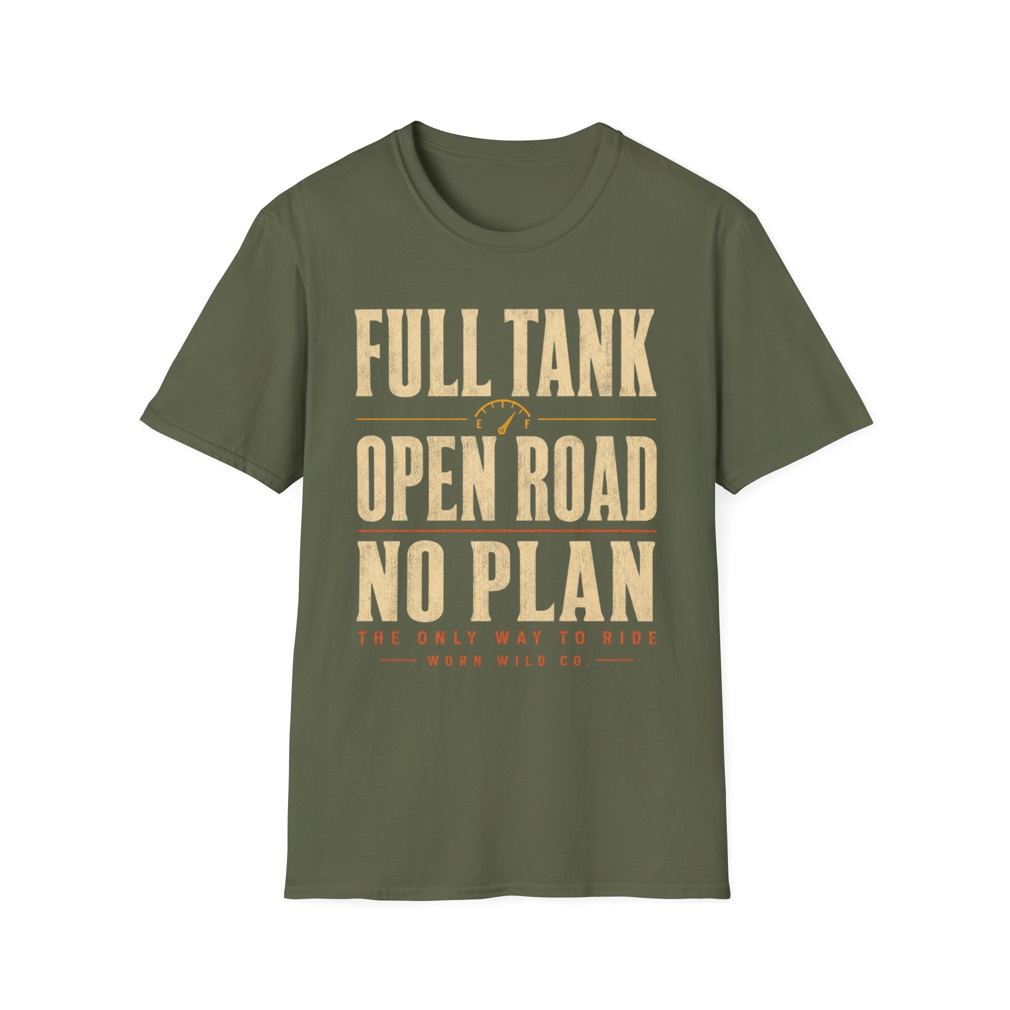 Full Tank, Open Road, No Plan - Motorcycles Graphic T-Shirt