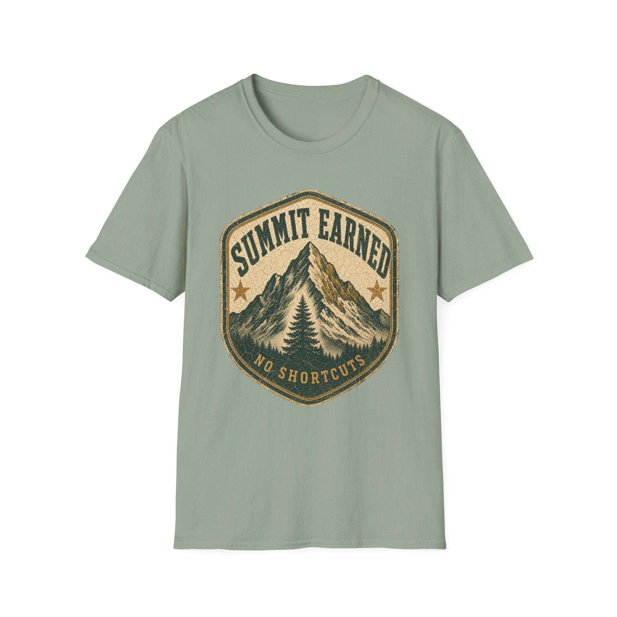 Summit Earned / No Shortcuts - Camping Graphic T-Shirt
