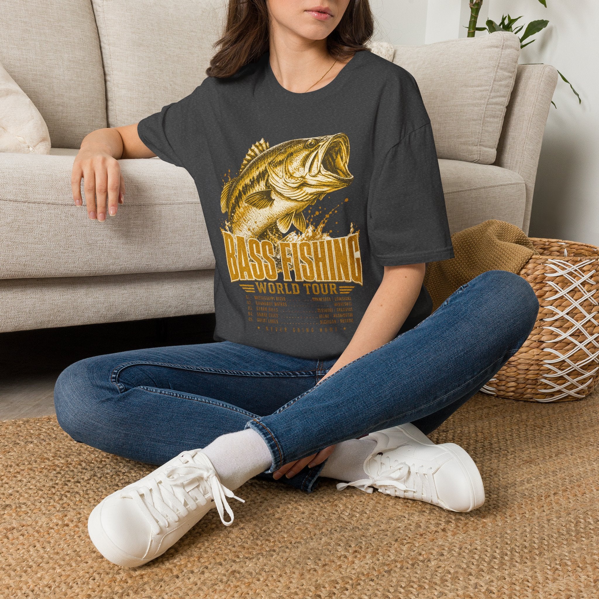 Bass Fishing World Tour - Fishing Graphic T-Shirt