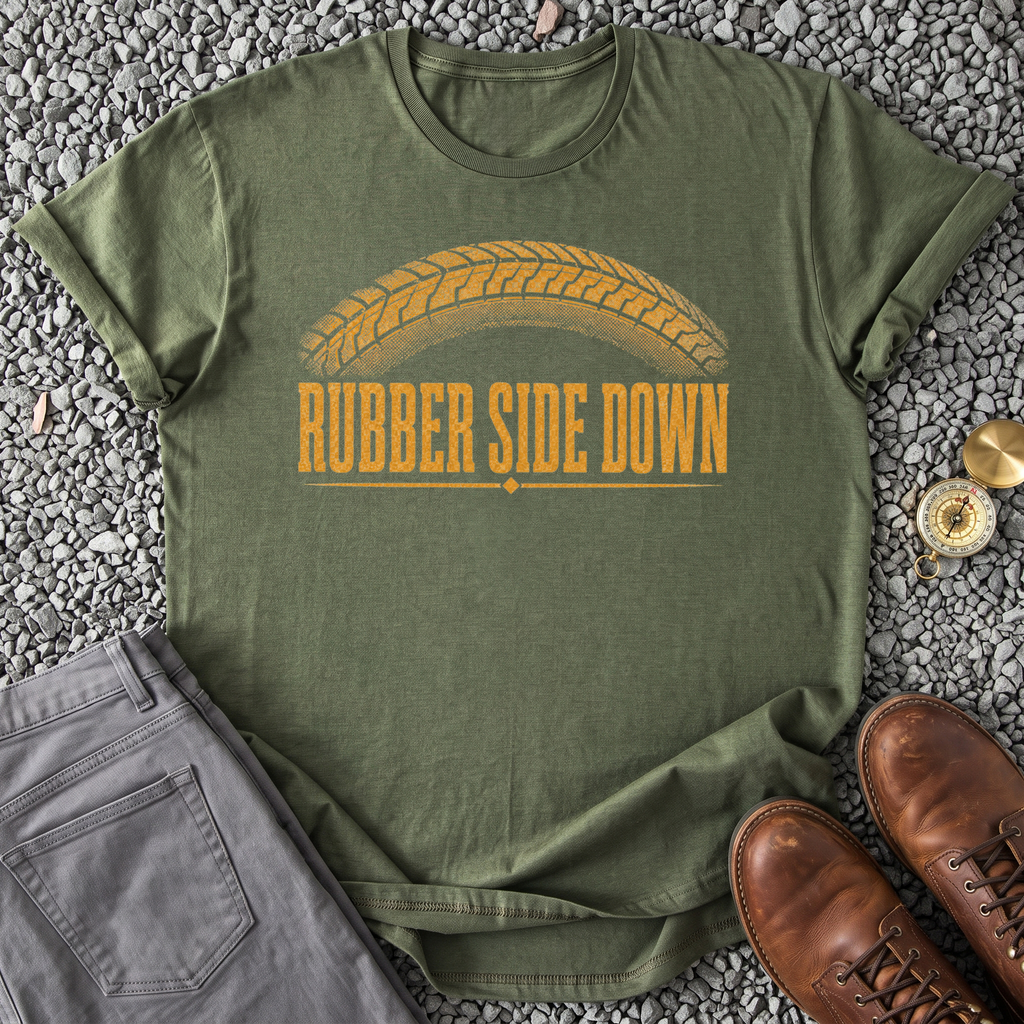 Rubber Side Down T-Shirt