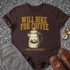 Will Hike For Coffee T-Shirt
