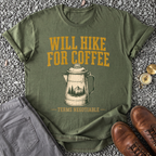 Will Hike For Coffee T-Shirt