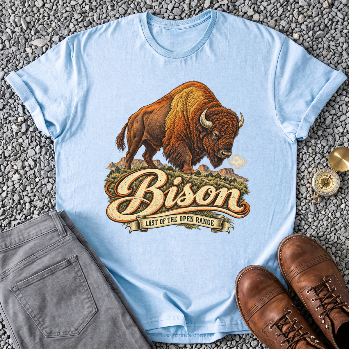 Open Range Bison T-Shirt