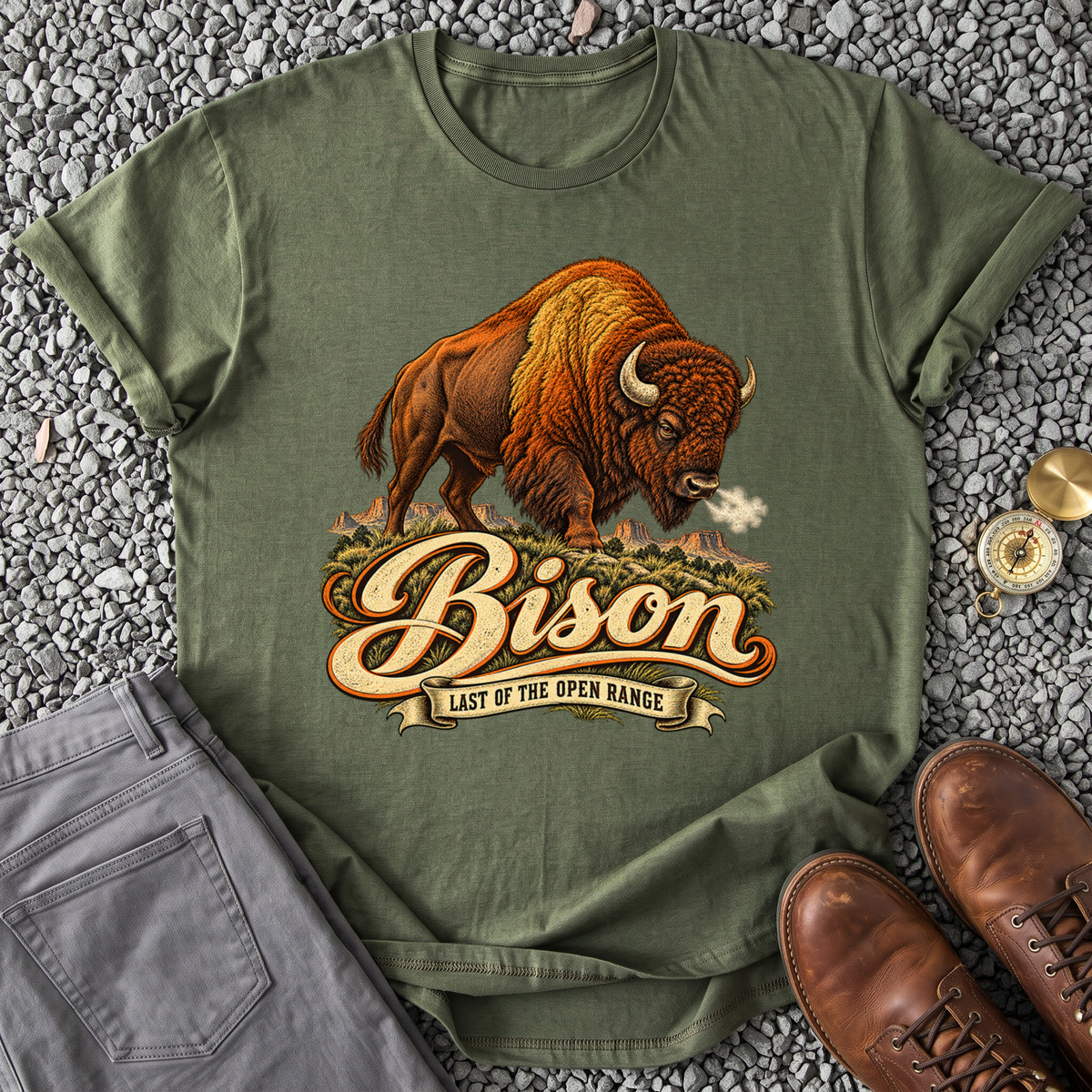 Open Range Bison T-Shirt