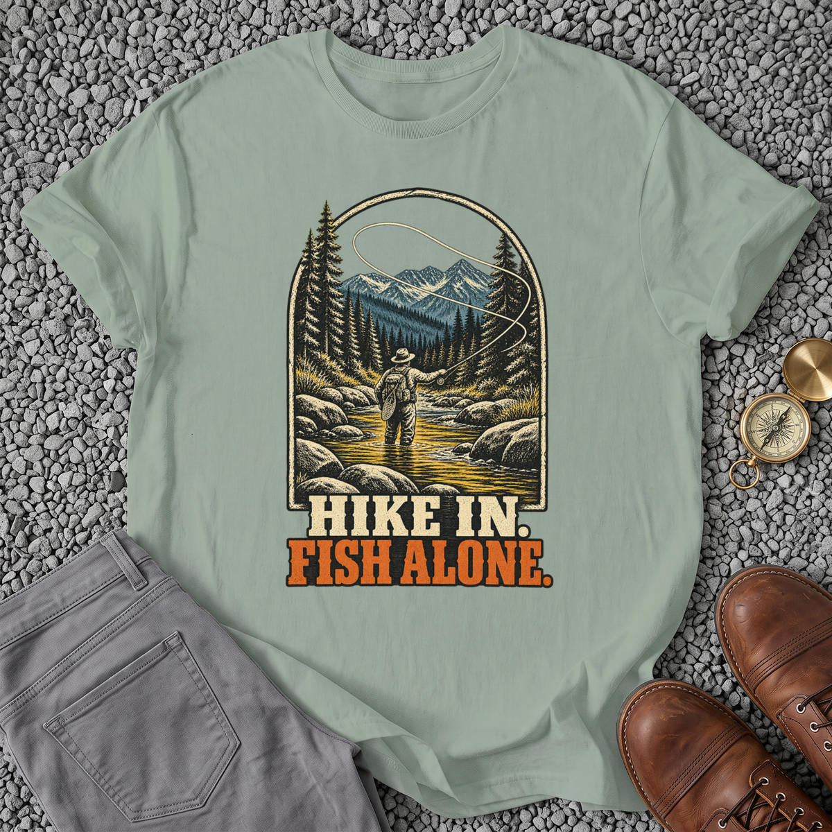 Hike In, Fish Alone T-Shirt