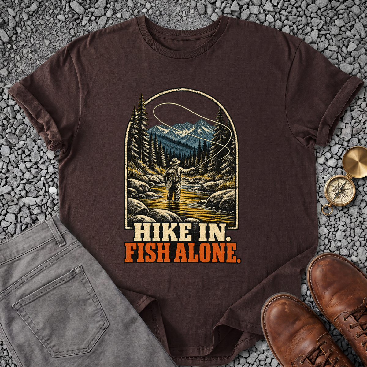 Hike In, Fish Alone T-Shirt