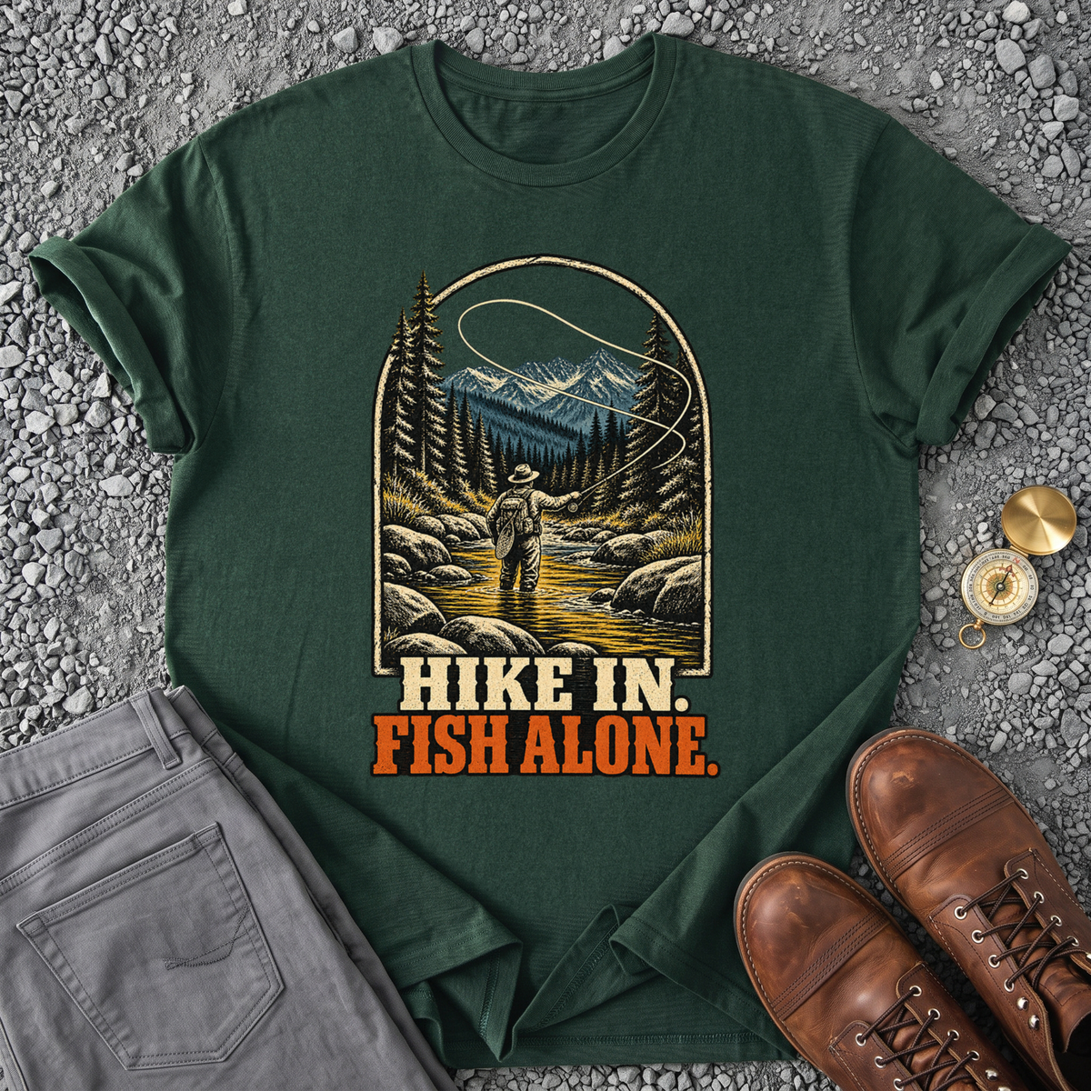 Hike In, Fish Alone T-Shirt