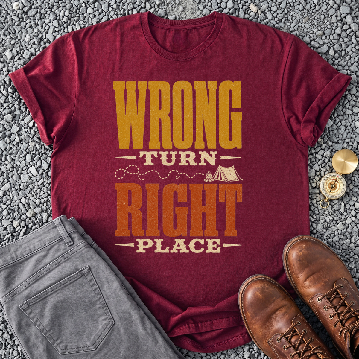 Wrong Turn Right Place T-Shirt