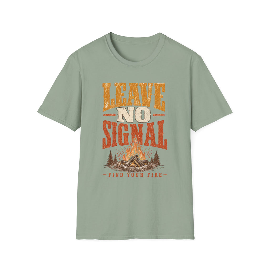 Leave No Signal / Find Your Fire - Camping Graphic T-Shirt