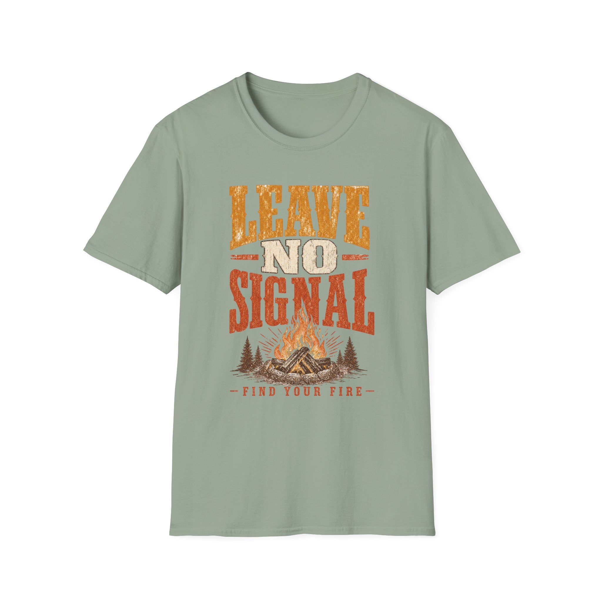 Leave No Signal / Find Your Fire - Camping Graphic T-Shirt