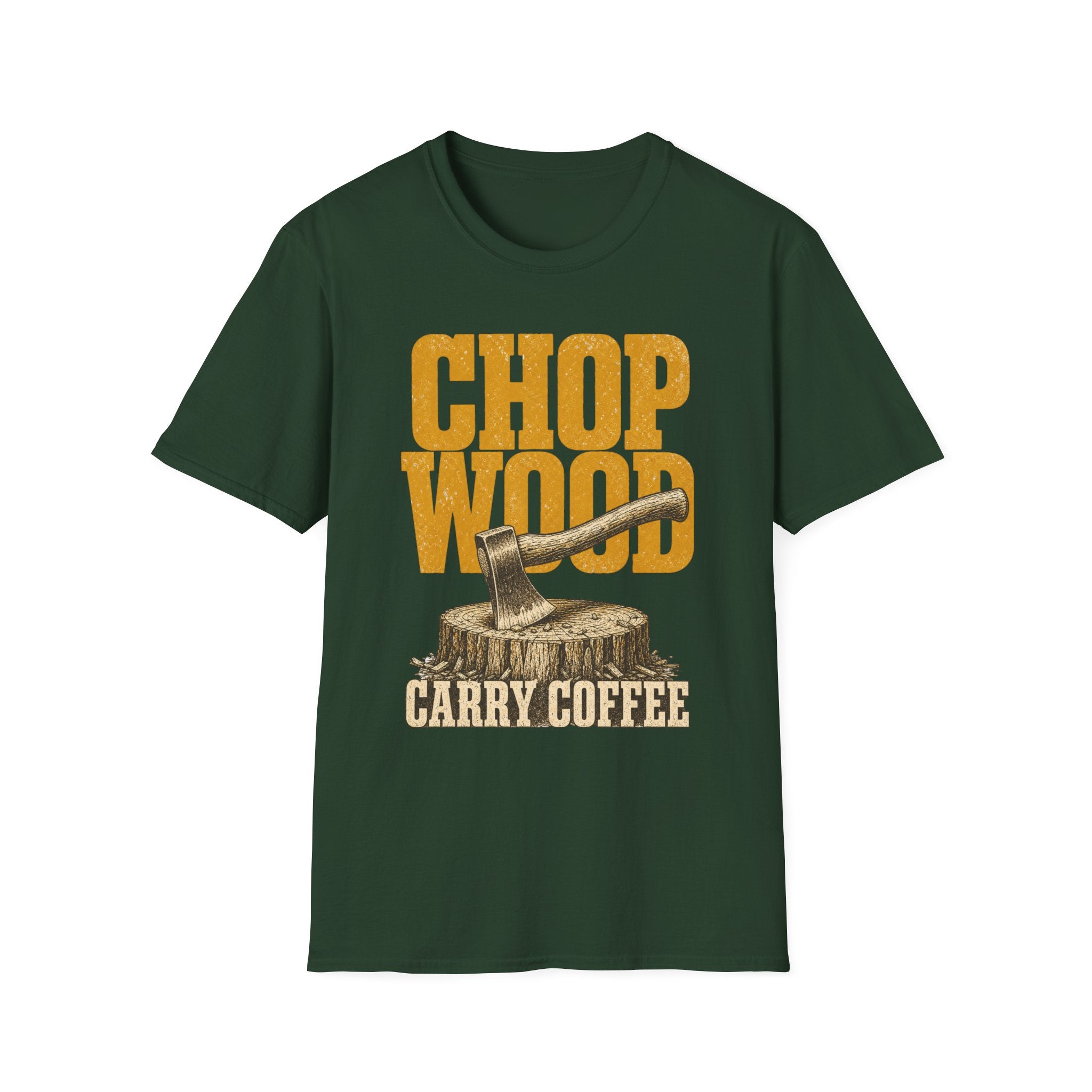 Chop Wood / Carry Coffee - Camping Graphic T-Shirt