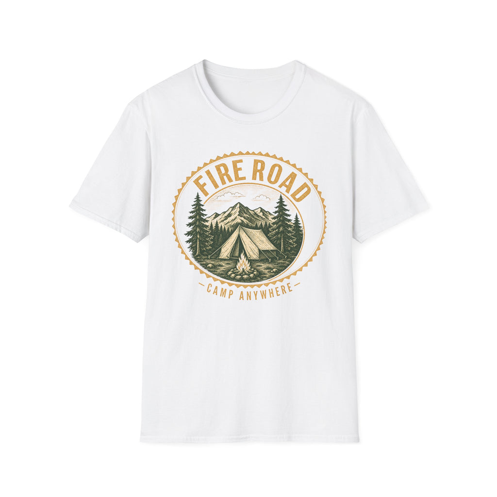 Fire Road / Camp Anywhere - Camping Graphic T-Shirt