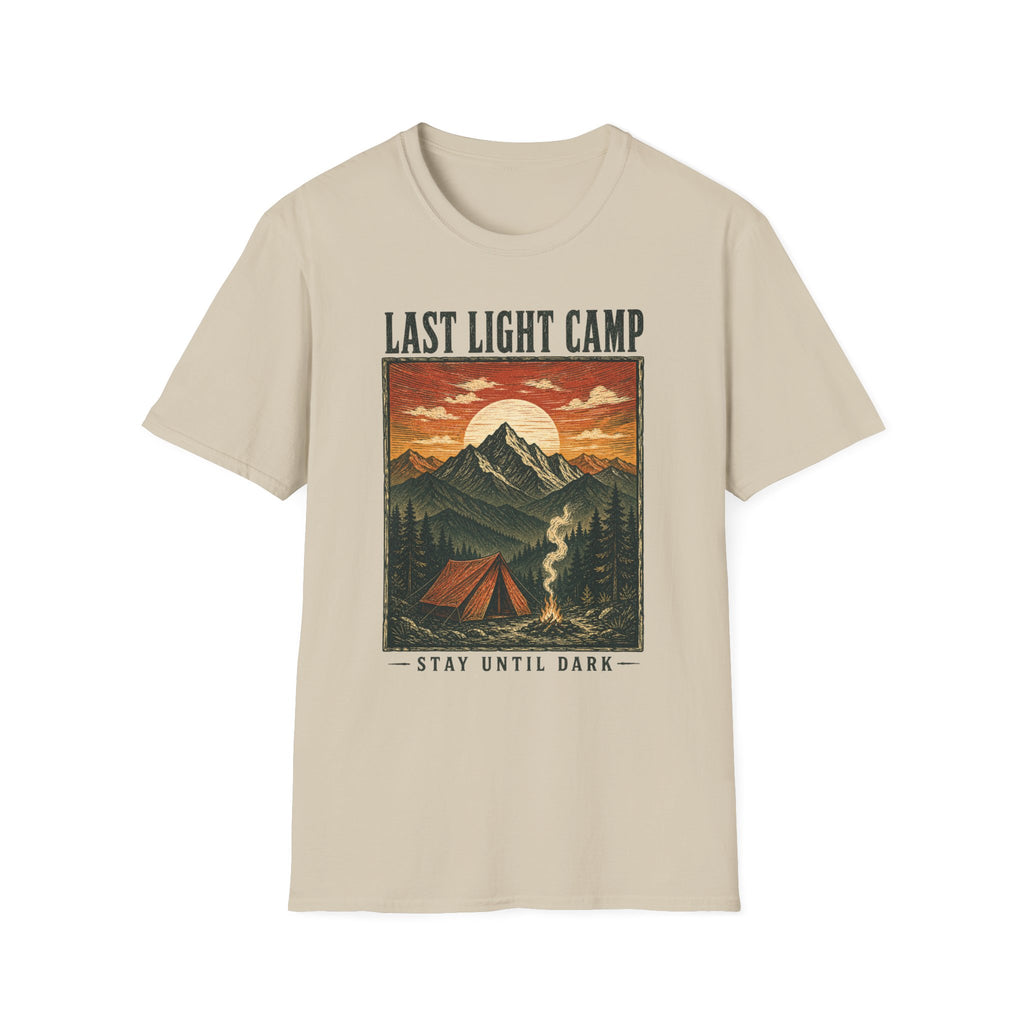 Last Light Camp / Stay Until Dark - Camping Graphic T-Shirt
