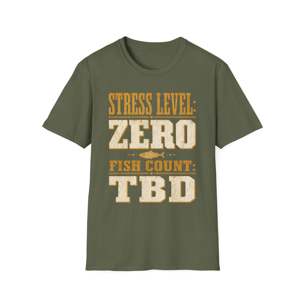 Stress Level - Fishing Graphic T-Shirt