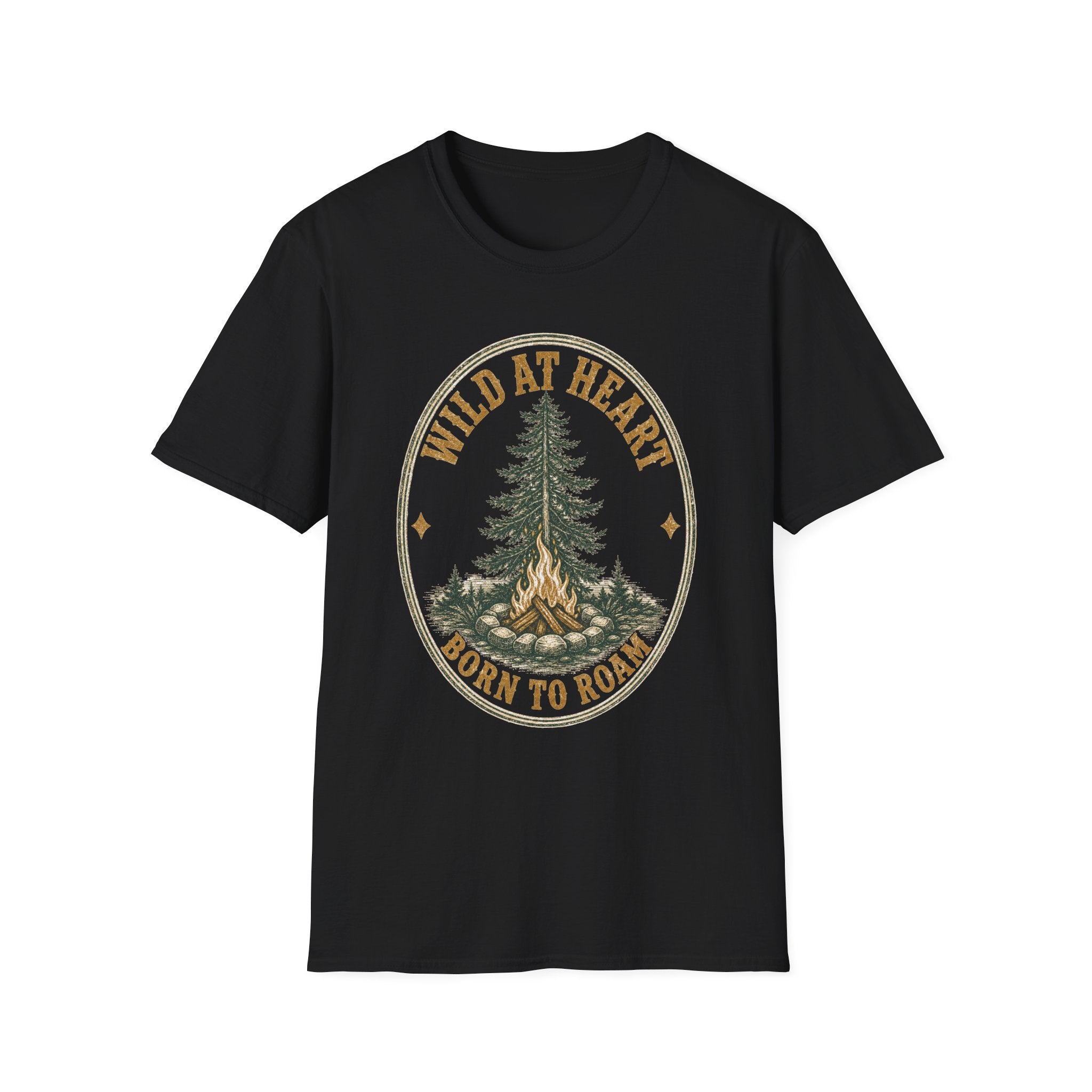Wild at Heart Born to Roam - Camping Graphic T-Shirt
