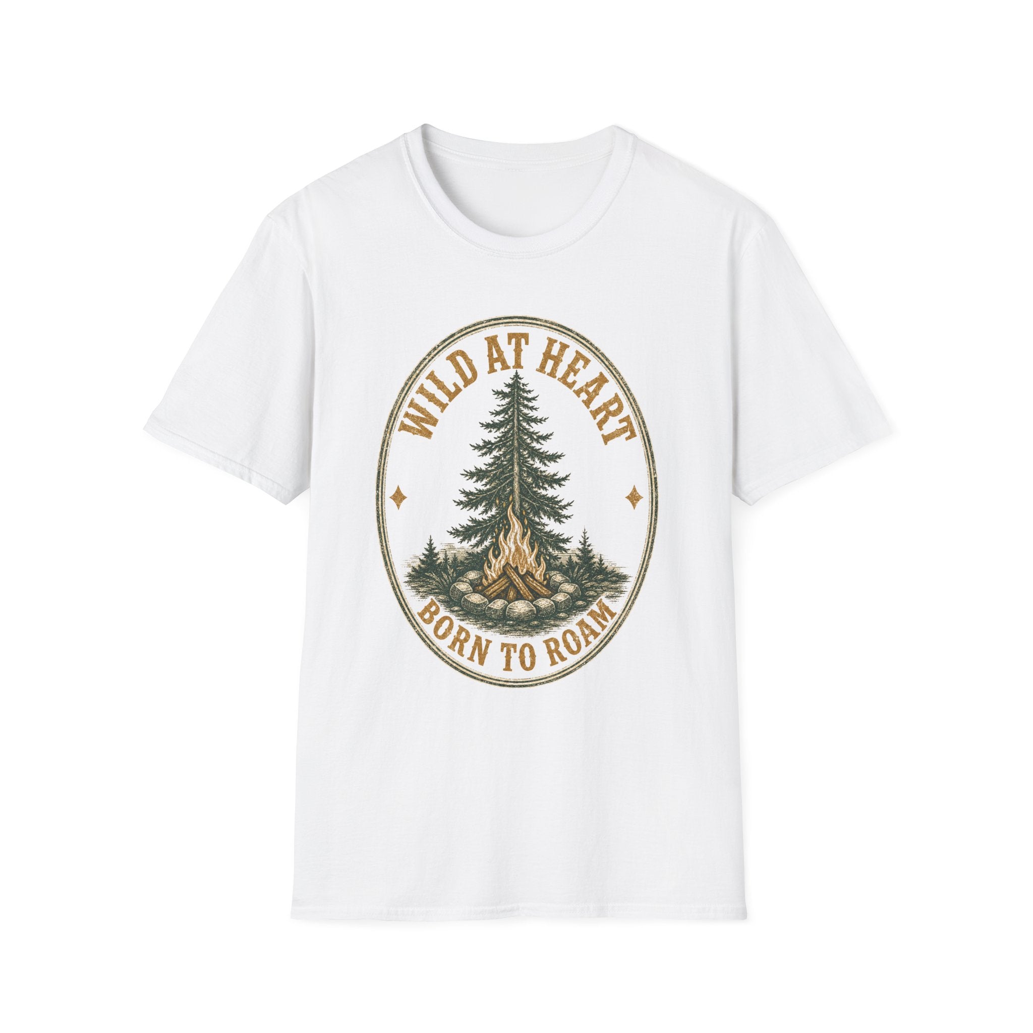 Wild at Heart Born to Roam - Camping Graphic T-Shirt