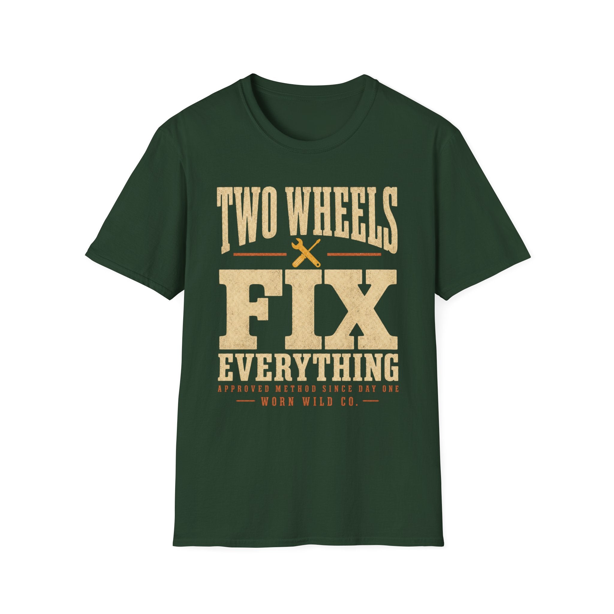 Two Wheels Fix Everything - Motorcycles Graphic T-Shirt