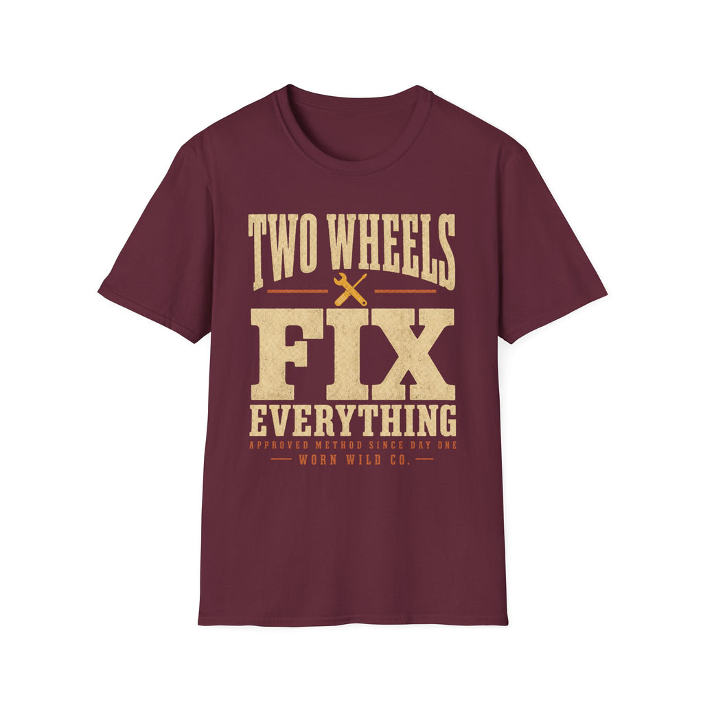 Two Wheels Fix Everything - Motorcycles Graphic T-Shirt