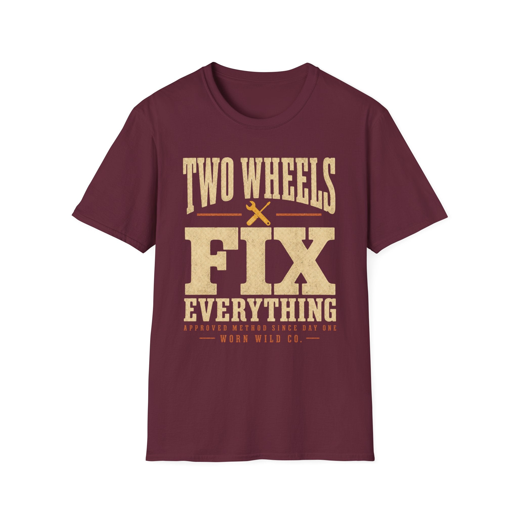 Two Wheels Fix Everything - Motorcycles Graphic T-Shirt