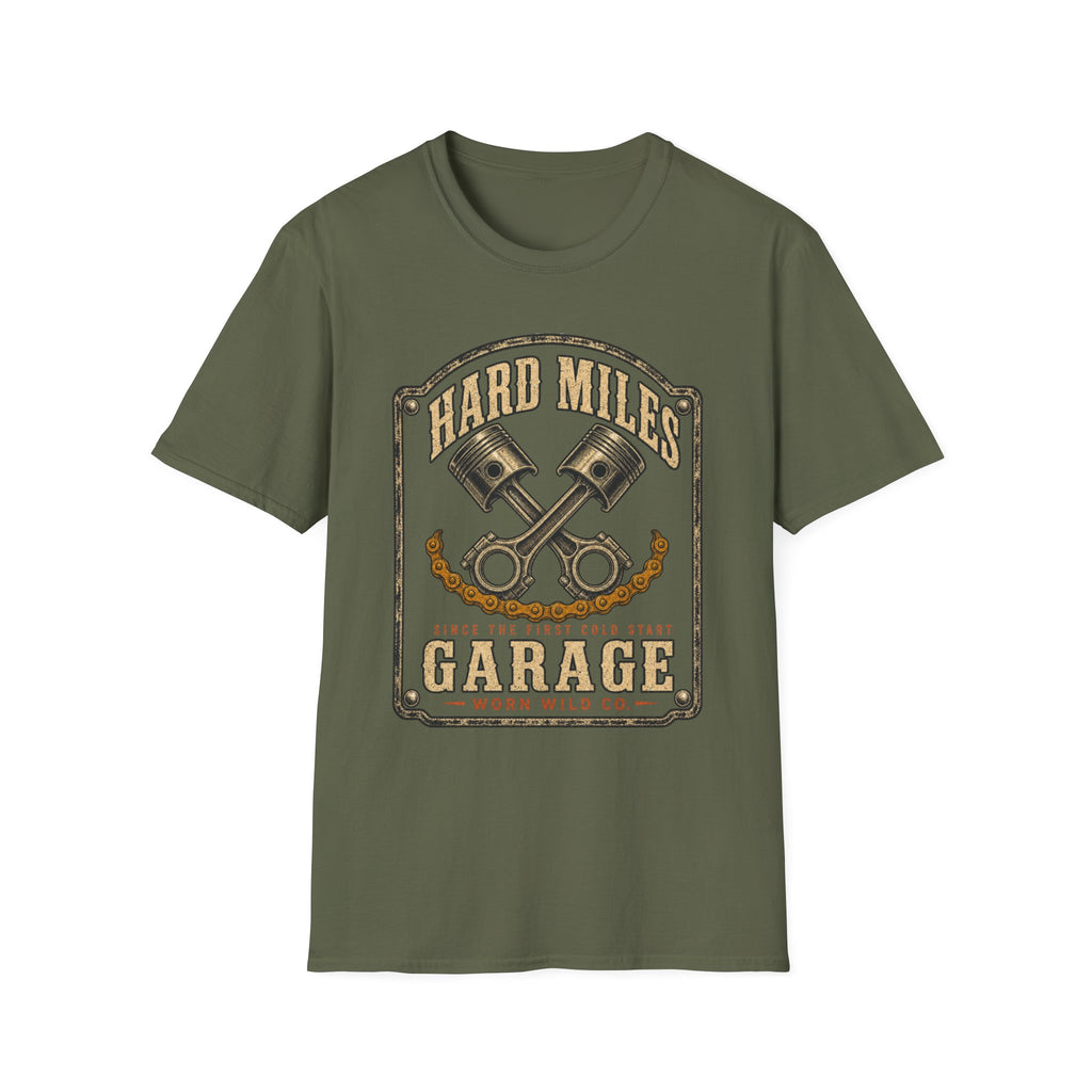 Hard Miles Garage - Motorcycles Graphic T-Shirt