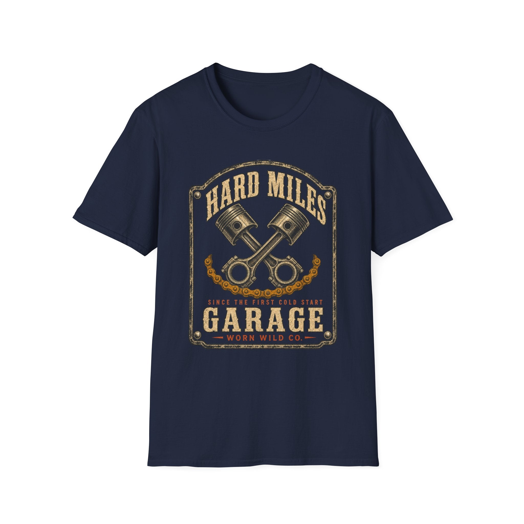Hard Miles Garage - Motorcycles Graphic T-Shirt