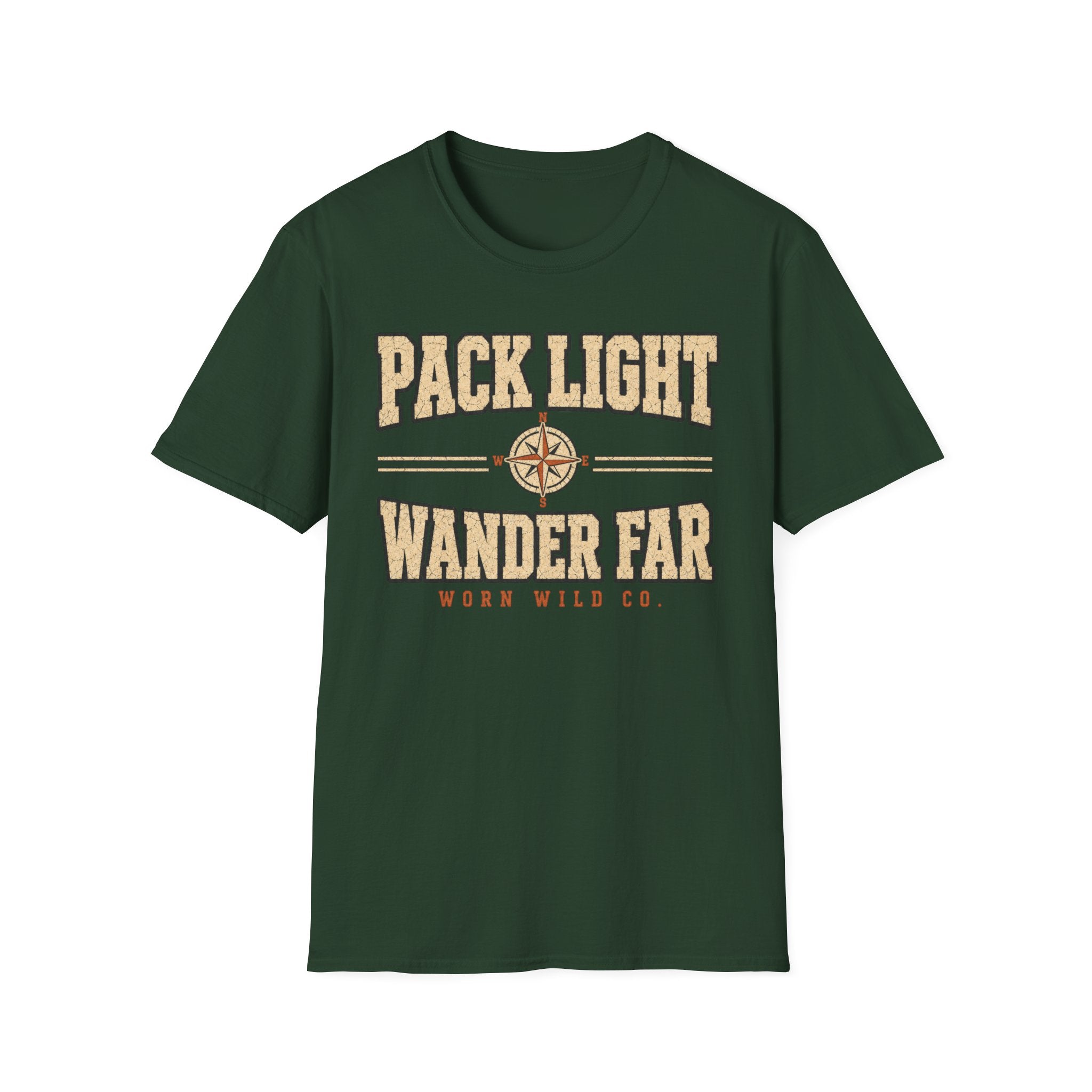 Pack Light Wander Far - Hiking Graphic T-Shirt