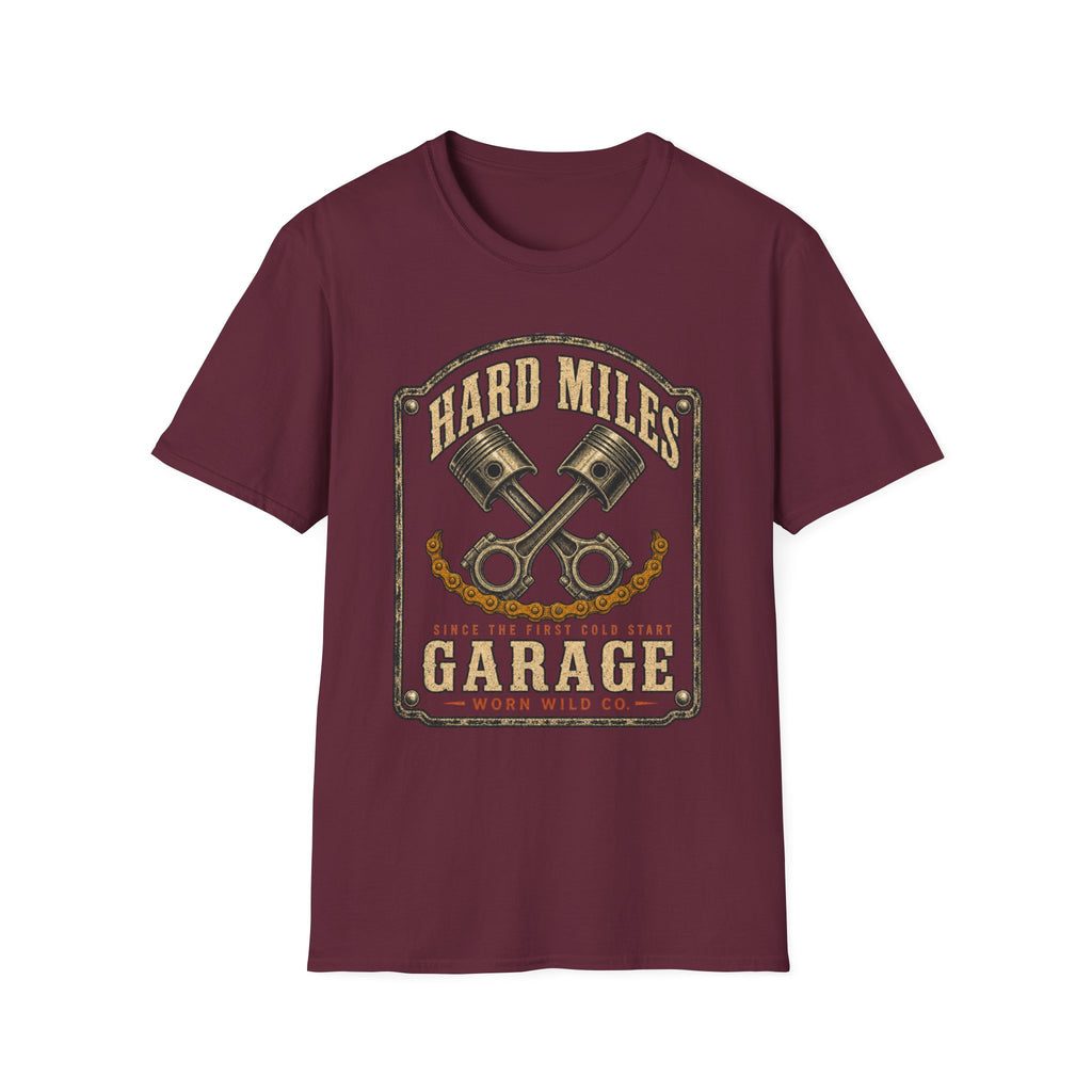 Hard Miles Garage - Motorcycles Graphic T-Shirt