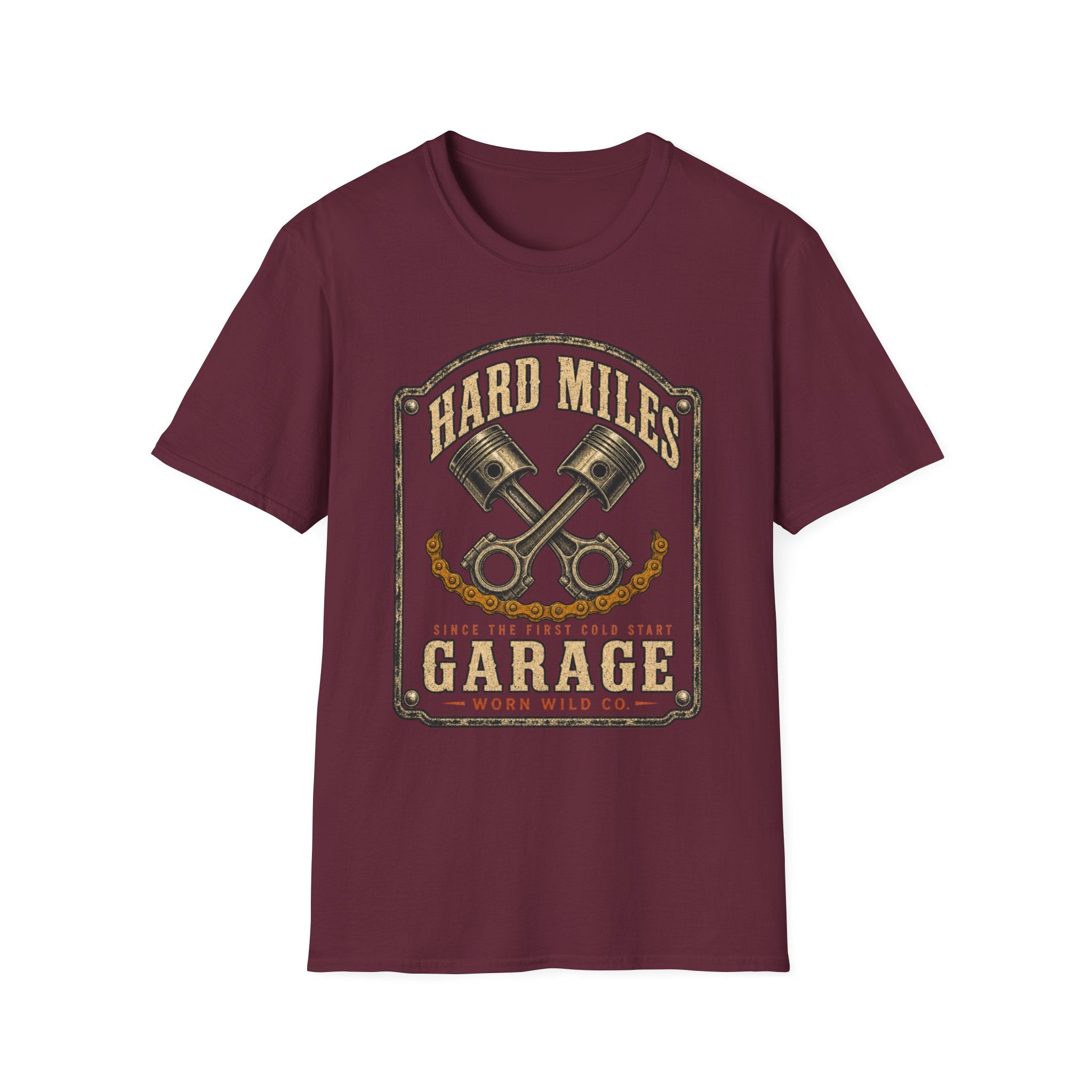 Hard Miles Garage - Motorcycles Graphic T-Shirt