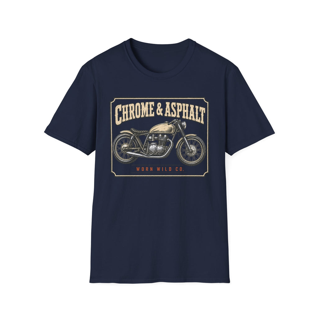 Chrome & Asphalt - Motorcycles Graphic T-Shirt