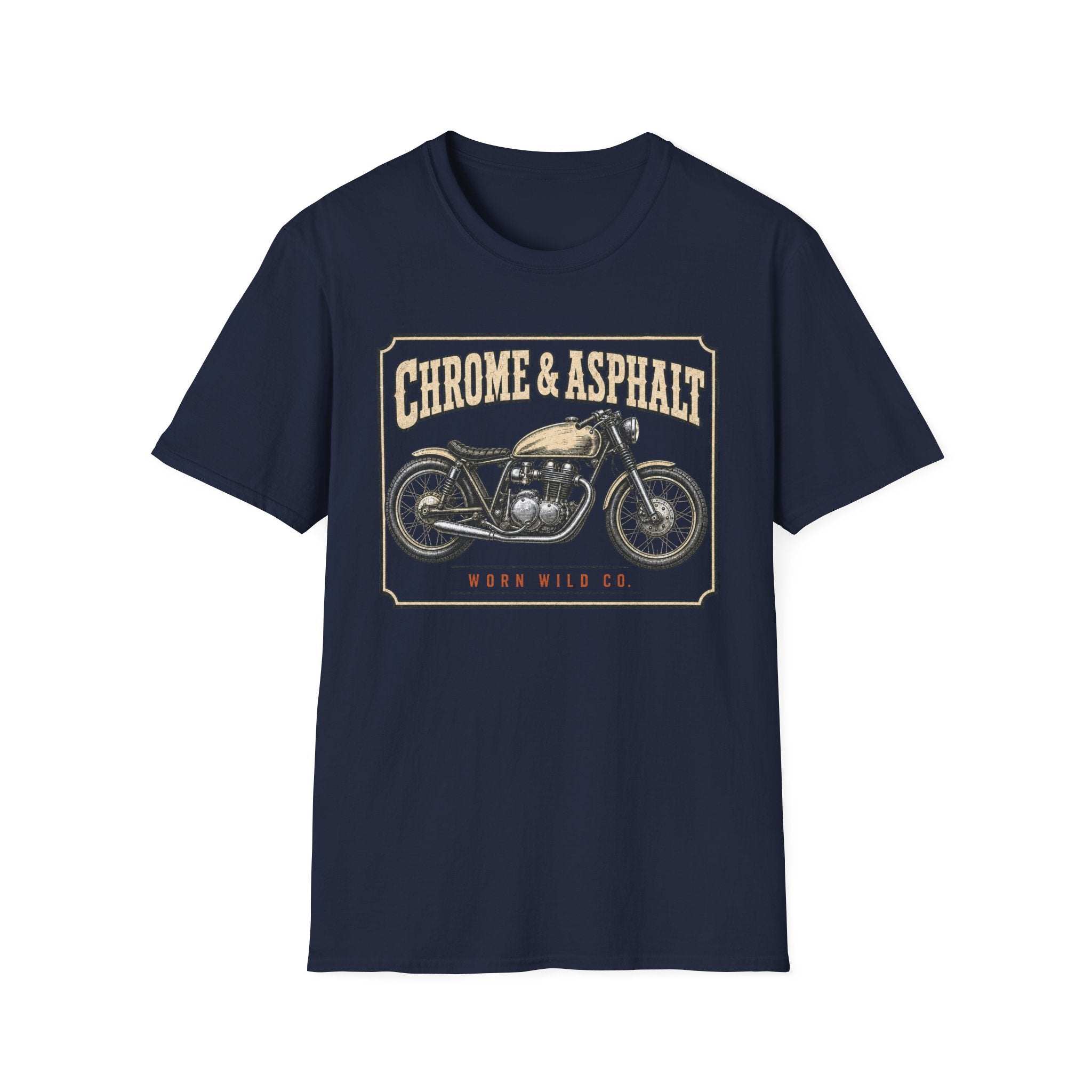 Chrome & Asphalt - Motorcycles Graphic T-Shirt