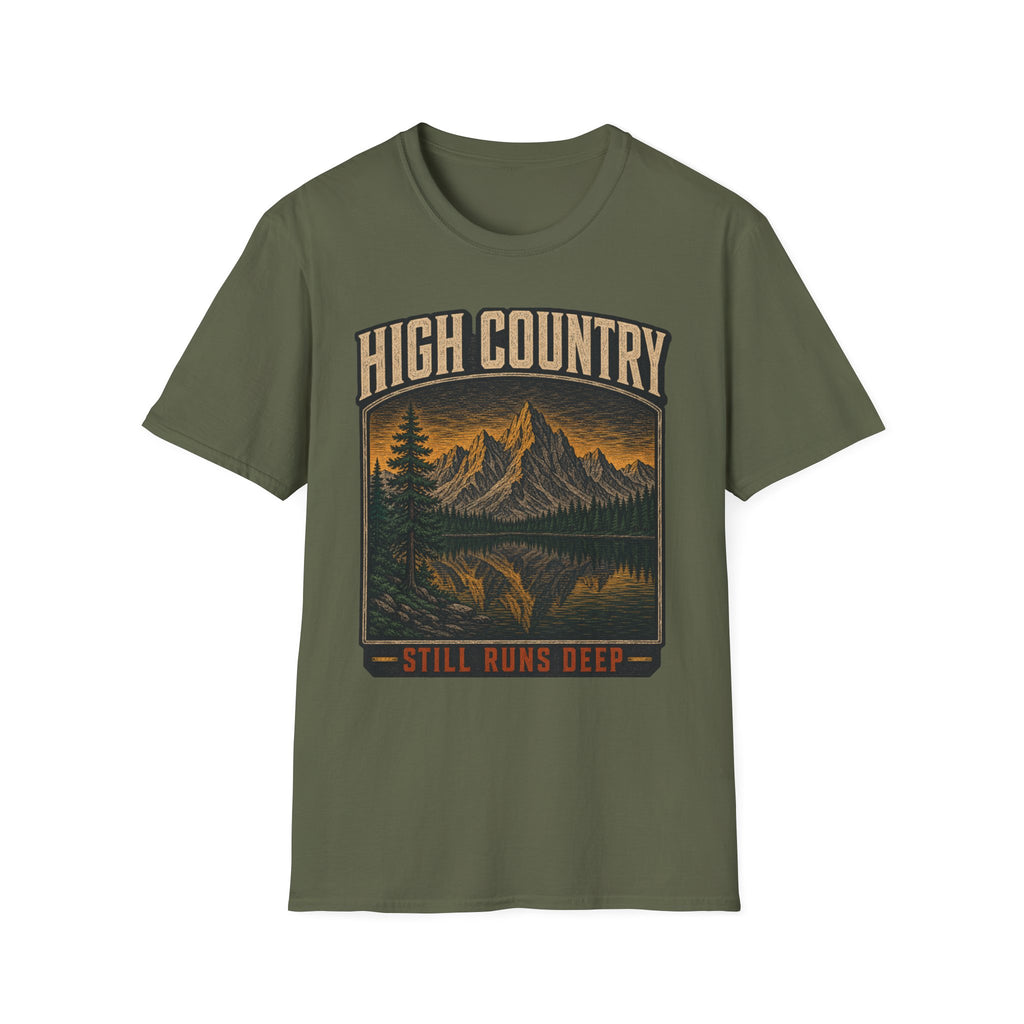 High Country Still Runs Deep - Hiking Graphic T-Shirt